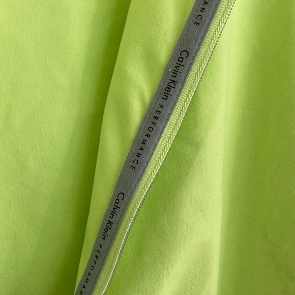 Calvin Klein Scrunched Lime Green Zip Up Sweatshirt - Picture 16 of 16